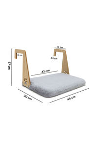 GOBYPET Alfombra Grande de Piel Sintética para Radiador, para Gatos y Perros, con Cama de Regalo, Transpirable y Ecológica, Gris - Product Image 1