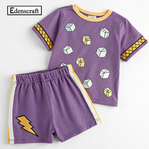 Conjuntos de Ropa de Primavera, Verano y Otoño de Lona de Algodón Elegante para Niños Pequeños, Pantalones Cortos y Camisetas Cómodos y Duraderos, Combinación Informal Elegante - Product Image 3