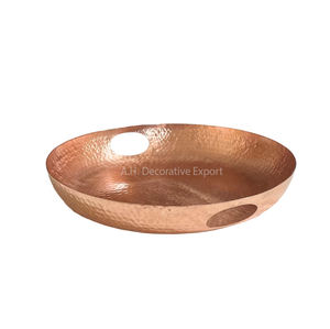 Plateau de service en aluminium poli fait à la main avec motif de fruits, compatible lave-vaisselle et micro-ondes, pour centre de table de mariage - Product Image 5