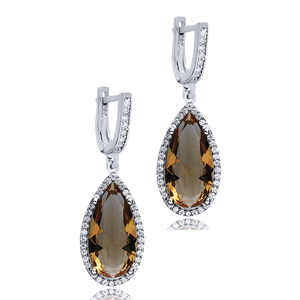 14x24mm Poire Design Sultanite CZ Pierre Dangle Boucle D'oreille En Argent Sterling 925 En Gros Fine Jewelry Turc - Product Image 3