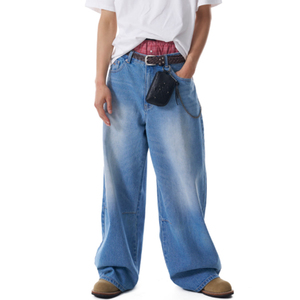 Haute Qualité 25 Américain Homme Noir Coupe Lâche Denim Pantalon Homme Buggy Denim Pantalon Vente Homme Baggy Jeans Plus La Taille Hommes Jeans - Product Image 2