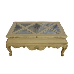 Meja Kopi Ruang Tamu Reproduksi Antik Gaya Prancis Furnitur Meja Teh Dengan Laci Ukiran Tangan Meja Tengah Kayu - Product Image 5