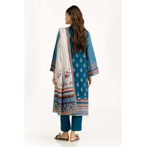 Traje de 3 Piezas Azul Estampado para Mujer, Elegante, para Oficina, con Botones - Product Image 1