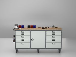 Professional Automotive <b>Tool</b> Cabinet Workstation with Modular Knock-down Design 10 Drawers OEM Customizable <b>Rolling</b> Workbench - Product Image 2