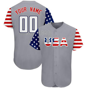 Top Design Custom Baseball <b>Shirt</b> Sleeved Digital Printed Embroidered Logo Baseball Uniform Comfortable Sports Baseball Jerseys - Product Image 4