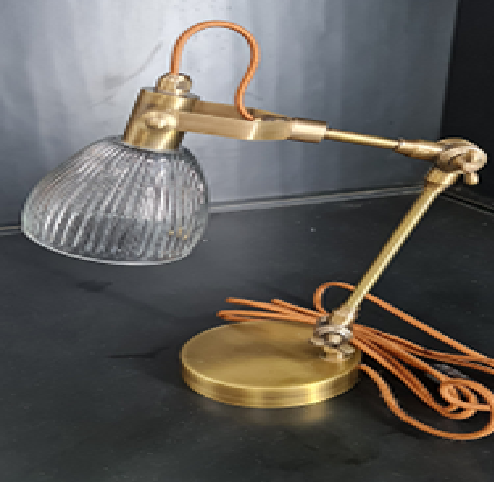 Table Lamps Golden Colored Metal Body Transparent Stand LED Lighting Trending Traditional Style Desk Lamps for Home Decorations