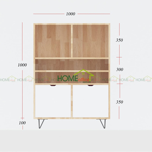 Rubber Wood Hairpin Leg Display <b>Shelf</b> KS68034-PINLEG Decorative Storage Solution - Product Image 2