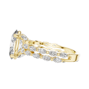 Anillo Solitario Ovalado con Diamante de Laboratorio de 2.72 CT para Mujer, Claridad VVS-VS EF, Oro de 18KT, 14KT, 10KT y Plata 925, Oro Rosa, Amarillo - Product Image 6