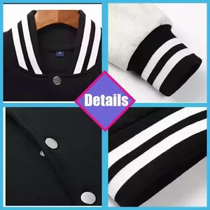 Chaqueta de béisbol con letras para mujer, Material de primera calidad disponible con logotipo personalizado y diseño, ropa informal para invierno - Product Image 5