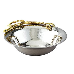 Tazón DE SERVICIO DE ACERO INOXIDABLE elegante y elegante, tazón de hoja de latón de la mejor calidad personalizado, precio barato - Product Image 2