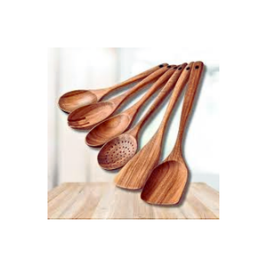 Ensemble d'ustensiles de cuisine en bois naturel à prix raisonnable pour emballage personnalisé de cuisine fabriqué au Vietnam - Product Image 2