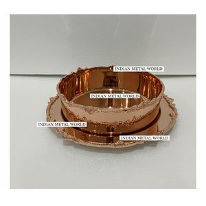 Wholesale Handmade Indian Metal World Gold Metal Chocolate <b>Bowl</b> Decorative Stainless Steel <b>Dessert</b> Serving <b>Bowl</b> For Restaurant - Product Image 4