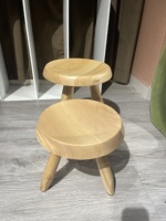 Tabouret de haute qualité Chaise pouf rond Charlotte Perriand Tabouret Meribel Tabouret