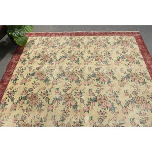 พรมขนแกะสไตล์ kilim ขนาดใหญ่6.9 x 10.1ft สีเบจคลาสสิกเป็นมิตรกับสิ่งแวดล้อมพรมเย็บปะติดปะต่อกันสไตล์ตุรกีห้องรับประทานอาหารยางขนาด10มม. - Product Image 4