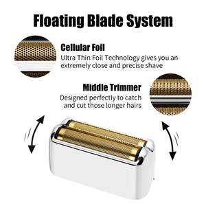 Tête de rechange pour rasoir sans fil compatible, double grille métallique, lame double argentée pour le rasage du visage - Product Image 1