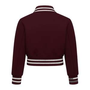 Veste de baseball universitaire pour femme de haute qualité, coupe courte, manches longues, décontractée, pour l'extérieur, en satin imperméable et respirant - Product Image 6