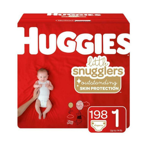 Huggie Little Snugglers 128 Count Pañales para recién nacidos Envoltura suave desechable para bebés de hasta 10 libras Tamaño recién nacido - Product Image 6