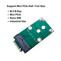 Module adaptateur EM02 M.2 B-Key vers Mini PCIe avec emplacement Nano SIM pour systèmes embarqués PC industriels