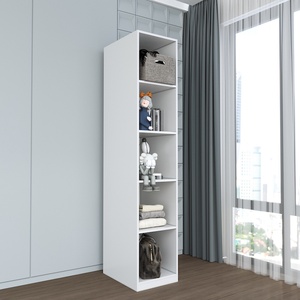 TQA68019 Armario Compacto de 5 Niveles de Madera de Caucho, Diseño Moderno y Sencillo, Mueble Minimalista para Dormitorio, Almacenamiento Plegable para Ropa - Product Image 5
