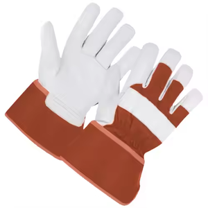 Gants de sécurité en cuir de vachette grain de cuir de vachette robuste de haute qualité Équipement de construction de protection pour les mains et les bras - Product Image 6
