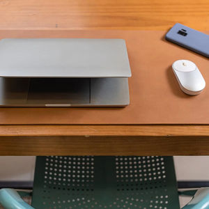 Tapis de bureau en cuir véritable, résistant, anti-odeurs, anti-poussière, écologique, surface d'écriture lisse et durable, qualité supérieure, protection - Product Image 1