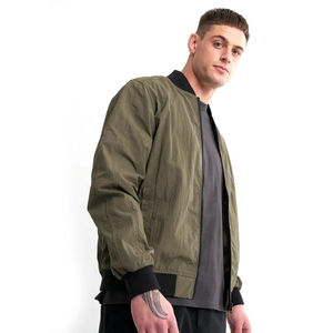 Veste bomber coupe-vent sur mesure en polyester pour homme, taille plus, hiver 2024, fermeture éclair, veste décontractée - Vente en gros - Product Image 3