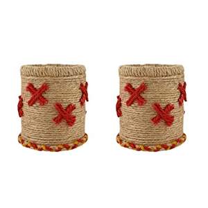 Jute stylo porte-crayon haute vente qualité Look moderne porte-stylo artisanat fait à la main pour bureau école Table utilisation en gros - Product Image 2