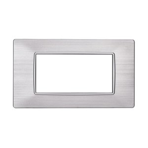 Etroit serie Starlight 4P piastra in plastica satinata Color argento compatibile con Vimar Plana-materiali elettrici/ - Product Image 1