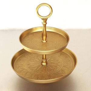 Premium Quality Wooden Cake Display Stand Restaurant and Hotels Supplies Snacks Serving Tray with Metal Handle Candy Fruit Serve - Product Image 6