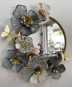 Espejo de pared decorativo de metal con diseño único Espejo de pared moderno Espejo texturizado Venta a granel para eventos Decoración del hogar - Product Image 4