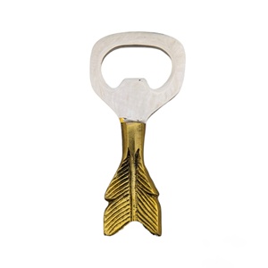 Abrebotellas de oro de Metal de la mejor calidad con mango de diseño de hoja de árbol boda Hotel fiestas Cocina - Product Image 2
