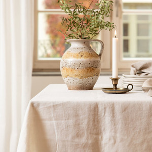 Clásico suave 100% algodón lavado a máquina hecho en La India sostenible reutilizable moderno y elegante bordado mantel de alta calidad - Product Image 4