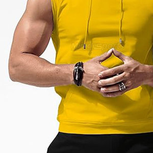 Meilleur fabricant de sweats à capuche de gym à quantité minimale de commande bas pour hommes Basics Cotton Blended Men's Gym Hoodies - Product Image 6