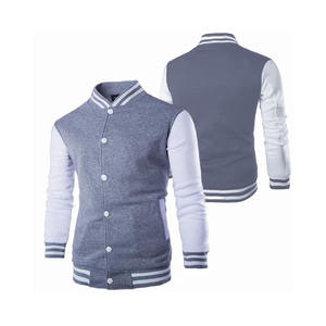 Meilleur manteau décontracté en laine à manches en cuir blanc de qualité Fabricant direct Veste universitaire avec prix de gros pour l'hiver - Product Image 2