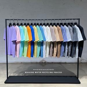 Camiseta de algodón en blanco para hombre, camiseta de diseño de hombro caído de gran tamaño, camiseta de impresión de calidad personalizada para hombres, envío DDP - Product Image 4