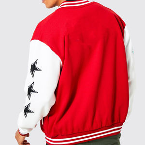 Chaqueta Universitaria Personalizada de Alta Calidad para Hombre, Cuello Alto, Corte Entallado, 100% Algodón, Bordado, Estilo Béisbol, Invierno - Product Image 6