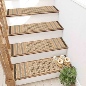 Alfombra Beige, Alfombra Estampada con Diseño Étnico Bohemio Moderno - Product Image 4