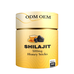 Palitos de Miel de Shilajit de Marca Privada en Envase Personalizado, 500 mg, 8 g, con Miel Orgánica y Sabor a Manzana, para Adultos, Líquido Oral - Product Image 1