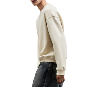 Unisex 100% algodón poliéster Polar polar con capucha cuello calle estilo pulóver logotipo personalizado media cremallera sudadera para teñido liso - Product Image 4