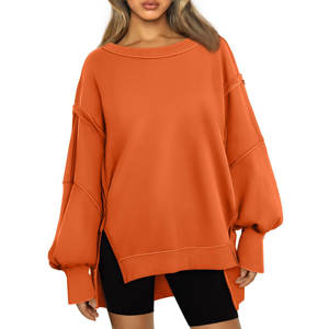 Sudaderas de cuello redondo de gran tamaño para mujer, sudaderas elegantes de manga larga hechas a medida, ropa de invierno Y2k para chicas adolescentes - Product Image 1