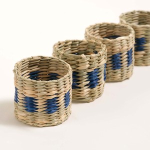 Décoration de table pour la fête de Thanksgiving, serviettes en tissu d'herbe marine faites à la main, anneaux de serviette en herbe marine - Product Image 4