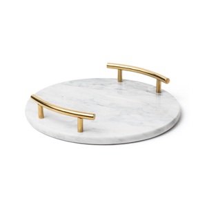 Bandeja de artículos de mesa de mármol hecha a mano para uso en el hogar, Hotel, manijas de la mejor calidad para decoración de mesa para servir alimentos, venta al por mayor, tamaño personalizado - Product Image 3