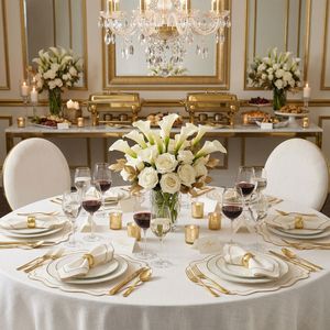 Ensemble de sets de table et de serviettes brodés Saultlink Royale pour mariages, hôtels, vente en gros OEM - Product Image 2