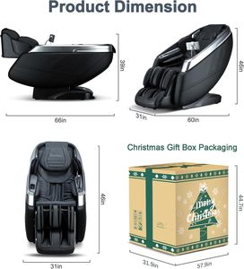 High-Quality Practicals <b>Massages</b> <b>Chair</b> with Zero Gravity Recline Voice Commands Calf Oscillation and Triple Foot Rollers - Product Image 2