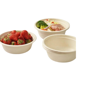 Lo último en cuencos redondos de bagazo de pulpa de caña de azúcar a prueba de fugas de 500ml para sopas, ensaladas, comida para llevar, Hotel, hogar, bar - Product Image 6