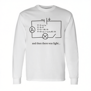 Camiseta de manga larga con ecuaciones de Maxwell para entusiastas de la física, unisex, de algodón, con cuello redondo, promocional - Product Image 2