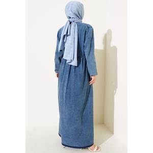 Jean habillé à manches élastiques et boutons métalliques - Product Image 3