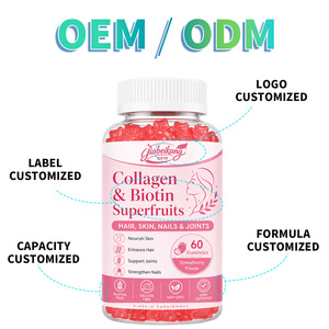 Gummies de collagène végétalien à marque privée OEM avec <span class=keywords><strong>biotine</strong></span> et kératine pour cheveux, peau et ongles – Multivitamine gommeuse au collagène et <span class=keywords><strong>biotine</strong></span> - Product Image 3