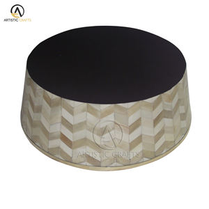Maceta Artesanal con Incrustaciones de Hueso en Forma de Zigzag |   Macetero Decorativo para Jardín, Patio, Balcón, Decoración del Hogar y Sala de Estar Moderna - Product Image 2