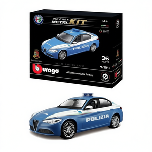 Kit de voiture miniature Alfa Romeo Giulia à l'échelle 1:24, 36 pièces, POLICE 18 25129, pour la construction et l'exposition - Product Image 3